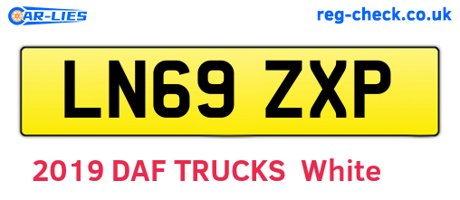 LN69ZXP are the vehicle registration plates.