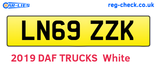 LN69ZZK are the vehicle registration plates.