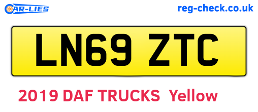 LN69ZTC are the vehicle registration plates.
