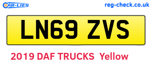 LN69ZVS are the vehicle registration plates.