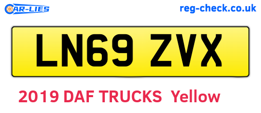 LN69ZVX are the vehicle registration plates.