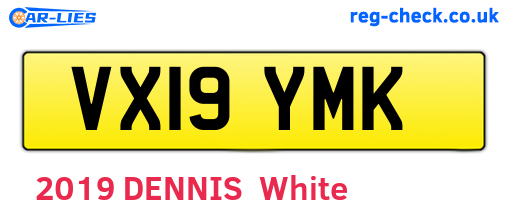 VX19YMK are the vehicle registration plates.