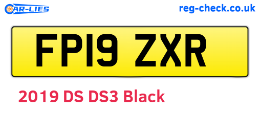 FP19ZXR are the vehicle registration plates.