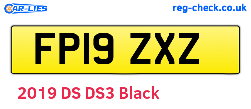 FP19ZXZ are the vehicle registration plates.