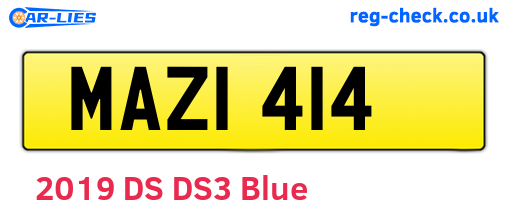 MAZ1414 are the vehicle registration plates.