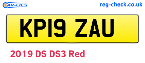 KP19ZAU are the vehicle registration plates.