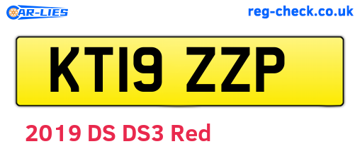 KT19ZZP are the vehicle registration plates.