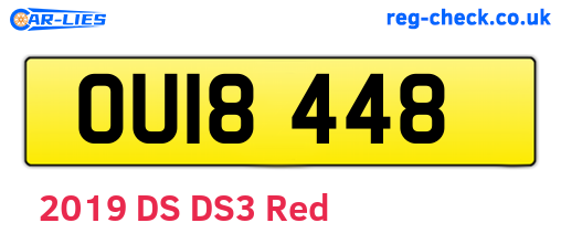OUI8448 are the vehicle registration plates.
