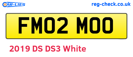 FM02MOO are the vehicle registration plates.