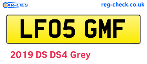 LF05GMF are the vehicle registration plates.