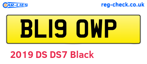 BL19OWP are the vehicle registration plates.