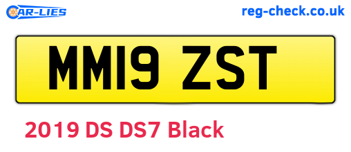 MM19ZST are the vehicle registration plates.