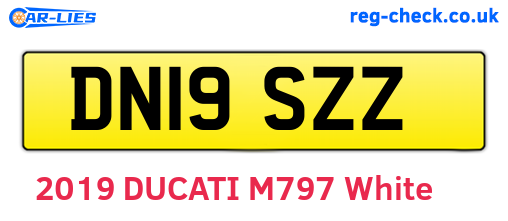DN19SZZ are the vehicle registration plates.