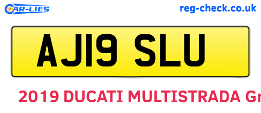 AJ19SLU are the vehicle registration plates.