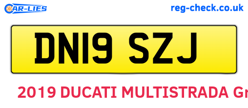 DN19SZJ are the vehicle registration plates.