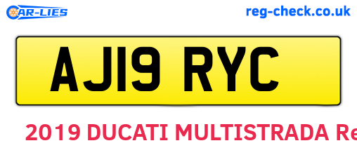 AJ19RYC are the vehicle registration plates.