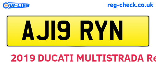 AJ19RYN are the vehicle registration plates.