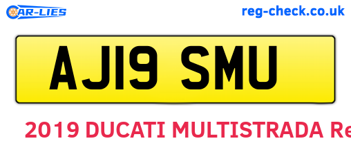 AJ19SMU are the vehicle registration plates.