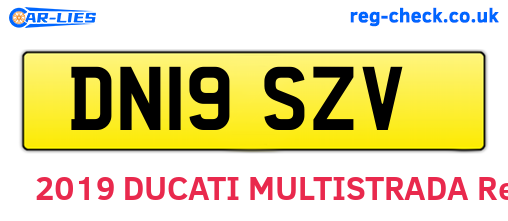 DN19SZV are the vehicle registration plates.