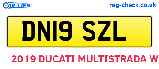 DN19SZL are the vehicle registration plates.