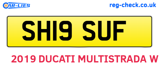 SH19SUF are the vehicle registration plates.