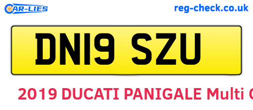 DN19SZU are the vehicle registration plates.