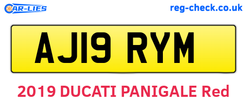 AJ19RYM are the vehicle registration plates.