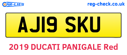AJ19SKU are the vehicle registration plates.