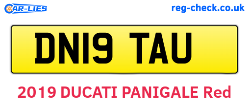 DN19TAU are the vehicle registration plates.