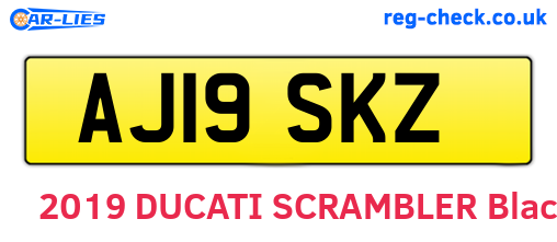 AJ19SKZ are the vehicle registration plates.