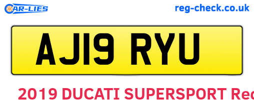 AJ19RYU are the vehicle registration plates.