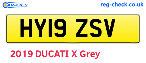 HY19ZSV are the vehicle registration plates.