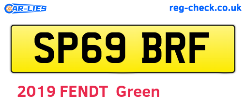 SP69BRF are the vehicle registration plates.