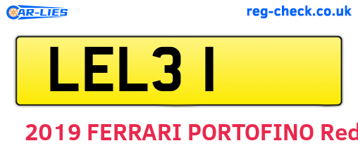 LEL31 are the vehicle registration plates.