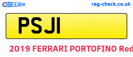 PSJ1 are the vehicle registration plates.