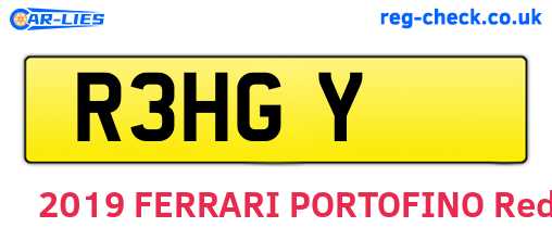 R3HGY are the vehicle registration plates.