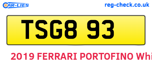 TSG893 are the vehicle registration plates.
