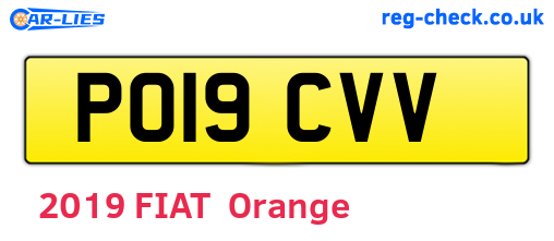 PO19CVV are the vehicle registration plates.