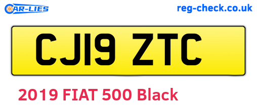 CJ19ZTC are the vehicle registration plates.