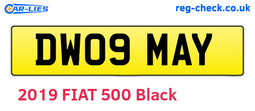 DW09MAY are the vehicle registration plates.