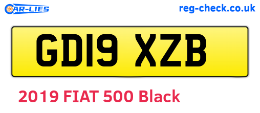 GD19XZB are the vehicle registration plates.