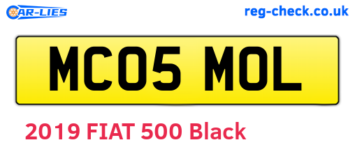 MC05MOL are the vehicle registration plates.
