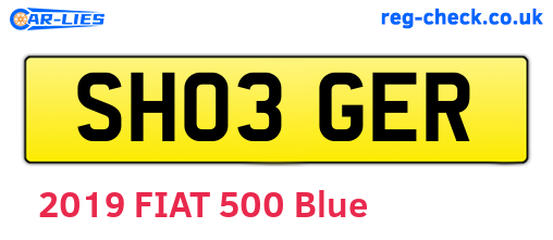 SH03GER are the vehicle registration plates.