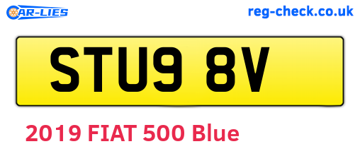 STU98V are the vehicle registration plates.