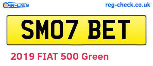 SM07BET are the vehicle registration plates.