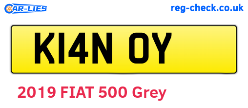 K14NOY are the vehicle registration plates.