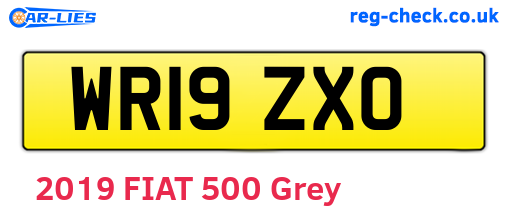 WR19ZXO are the vehicle registration plates.