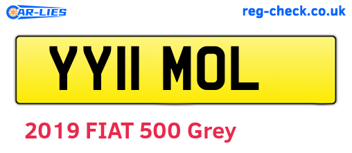 YY11MOL are the vehicle registration plates.