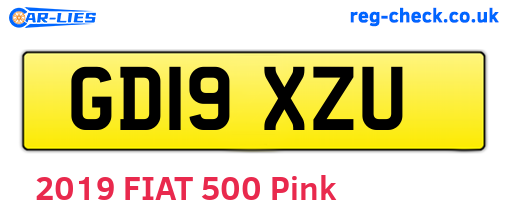 GD19XZU are the vehicle registration plates.