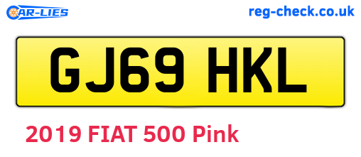 GJ69HKL are the vehicle registration plates.